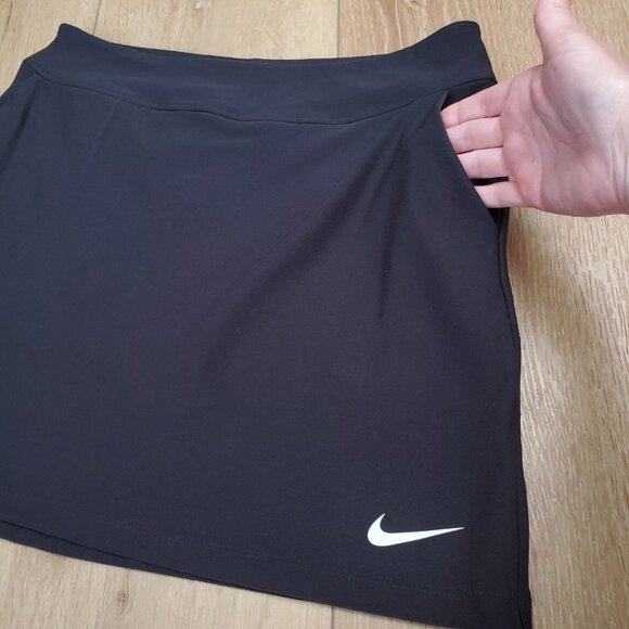 NIKE Womens Tournament Knit Golf Skort Black 726172-010 Size M Pickleball Tennis - Picture 7 of 15